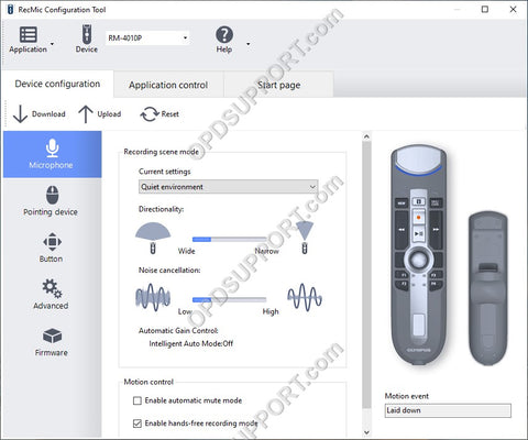 Image of the RecMic configuration tool